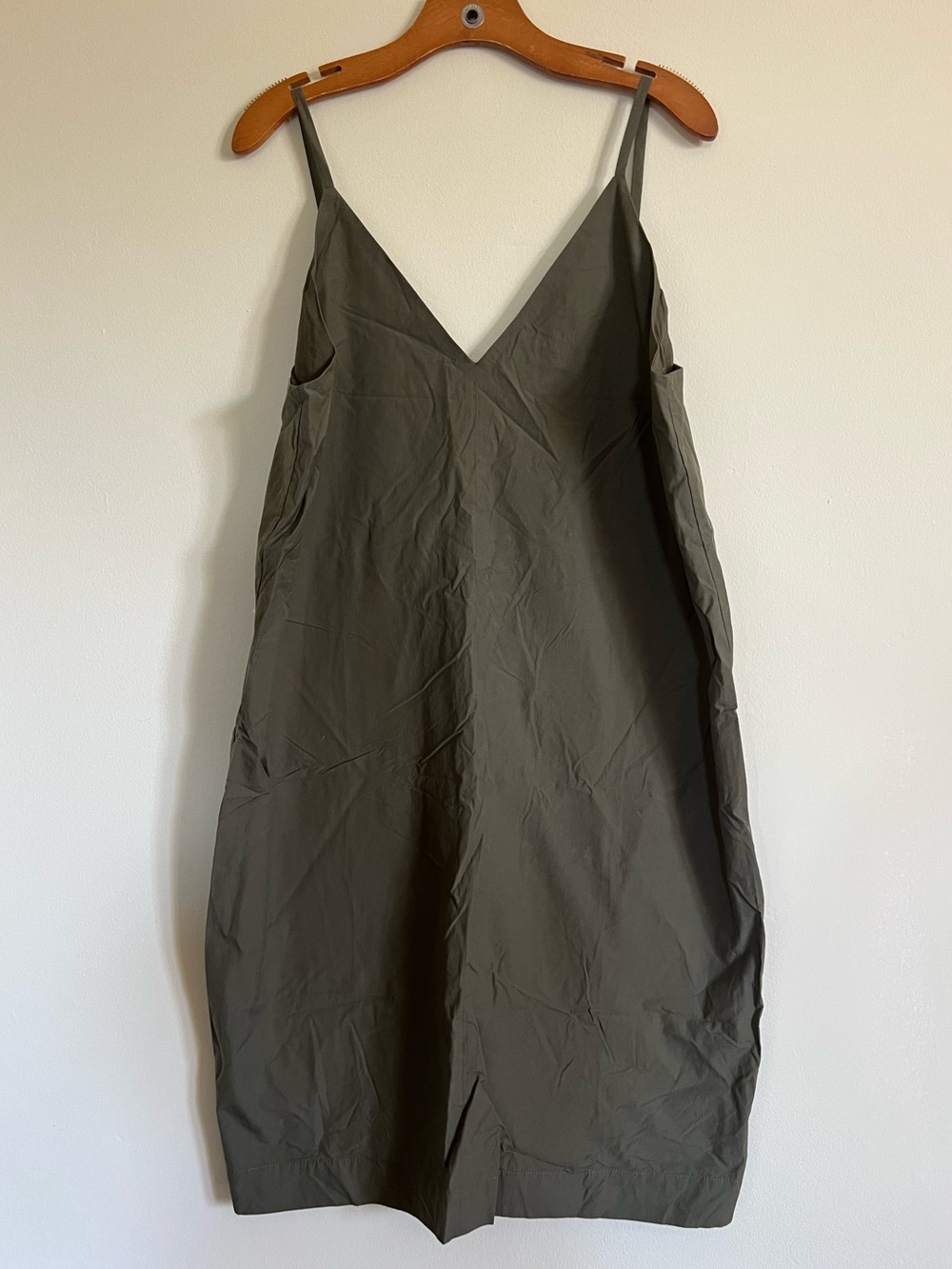 Everlane Olive Green Slip Dress NWT - Picture 2 of 5
